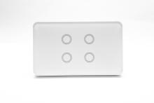 4 Gang Smart Zigbee Touch Glass Wall Switch Off White - HIGHLINE SWS4TZ-WHITE