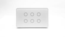 6 Gang Smart Zigbee Touch Glass Wall Switch Off White - HIGHLINE SWS6TZ-WHITE