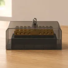 12 Hole Neutral Link 100Amp - Black