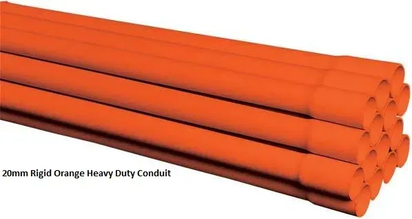 32mm Rigid Orange Heavy Duty Conduit 4 Metre Length