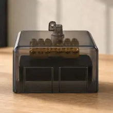 10 Hole Neutral Link 100Amp - Black