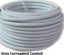 25mm x 25 Metres Grey Corrugated Conduit