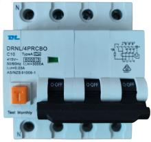 10AMP - 3 POLE +N RCBO 30mA C Curve - 6kA 500V - DL RCBO4P10A - 3 PHASE 4 POLE RCBO