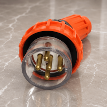 Highline 5 Pin 20amp Round Angled Plug IP66 - Three Phase - Impact and Chemical Resistant