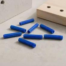 8mm x 38mm BLUE Wall Plugs x 1000 QTY PACK - Highline BP838-1000