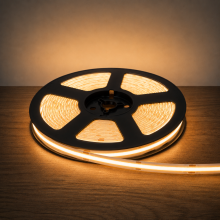 24v DC 12w Per Metre 2835 COB CHIP LED STRIP 3000K WARM WHITE (Non Weatherproof) - 5m Roll