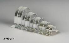 20mm Metal Half Saddle with 6.5mm Hole - x100 QTY