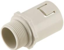 25mm Corrugated to Adaptor Connector Grey