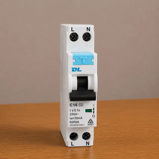 10mA MEDICAL RCBO" - Type "A" 6kA 16 Amp Single Pole Safety Switch RCBO RCDMCB - DL Branded 3 YEARS WARRANTY!"