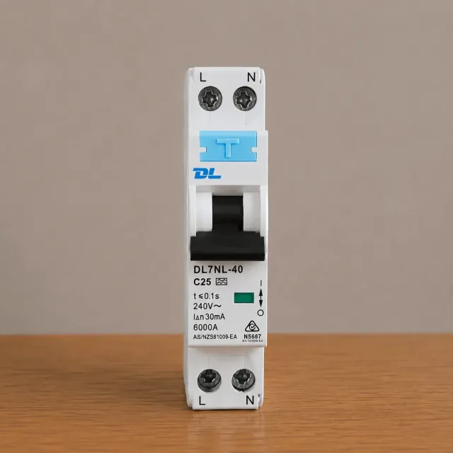 TYPE A - 6kA 25 Amp Single Pole Safety Switch RCBO RCDMCB 30mA - DL Branded 3 YEARS WARRANTY!