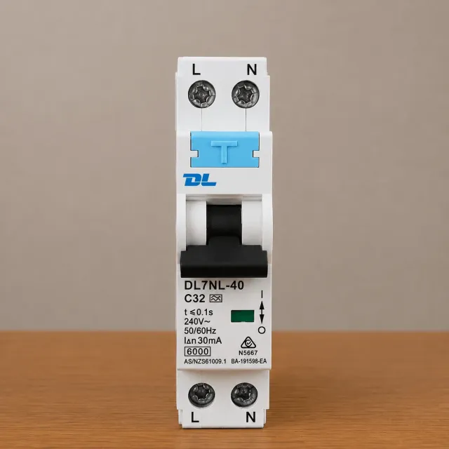 TYPE A - 6kA 32 Amp Single Pole Safety Switch RCBO RCDMCB 30mA - DL Branded 3 YEARS WARRANTY!