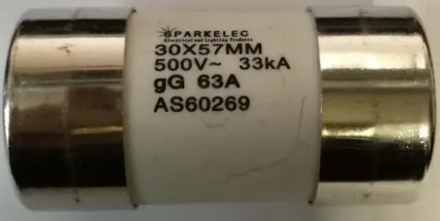 63amp HRC Fuse Cartridge 30 x 57mm - FM63