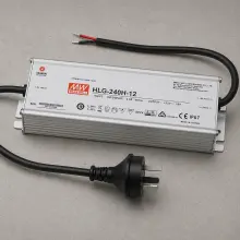 MEAN WELL 240w 24V DC / 10A IP65 Rugged Dimmable LED Driver - HLG-240H-24B