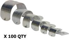 25mm Metal Half Saddle with 6.5mm Hole - x100 QTY