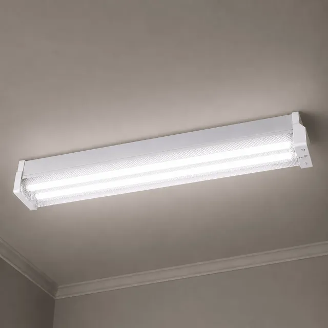 4 FOOT - 2 x 18w DIFFUSED LED Emergency Batten With Microwave Sensor - SP220PS-EM/SEN