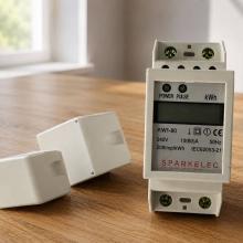 Single Phase 80 Amp DIGITAL Kilowatt Hour Meter (2 MODULES WIDE) - KW1-80