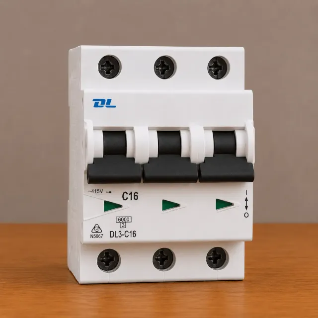 Three Phase MCB Circuit Breaker 16amp - 3 YEARS WARRANTY FROM DL