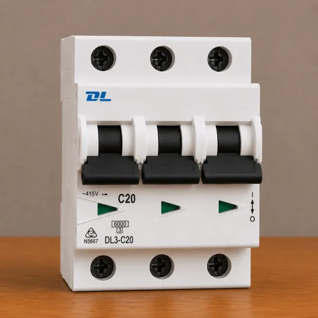 Three Phase MCB Circuit Breaker 20amp - 3 YEARS WARRANTY FROM DL