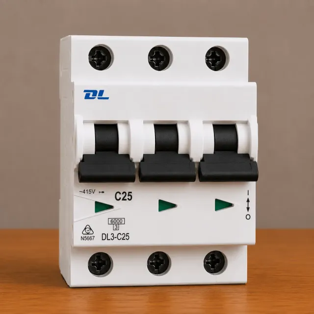 Three Phase MCB Circuit Breaker 25amp - 3 YEARS WARRANTY FROM DL