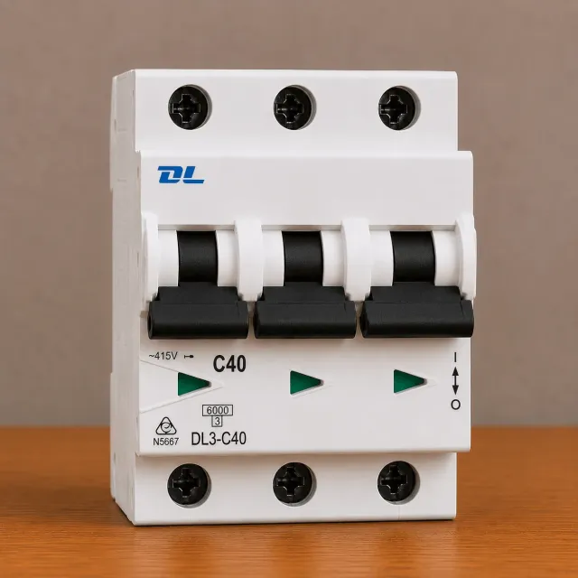 Three Phase MCB Circuit Breaker 40amp - 3 YEARS WARRANTY FROM DL
