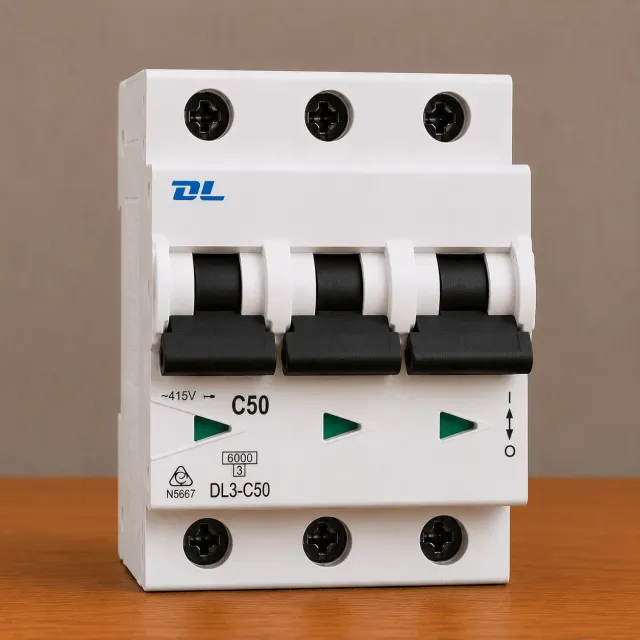 Three Phase MCB Circuit Breaker 50amp - 3 YEARS WARRANTY FROM DL