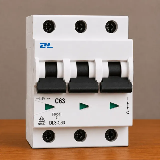 Three Phase MCB Circuit Breaker 63amp - 3 YEARS WARRANTY FROM DL
