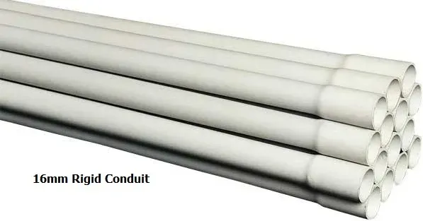 16mm Rigid Grey Conduit 4 Metre Length