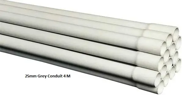 25mm SOLAR Rigid Grey Conduit 4 Metre Length