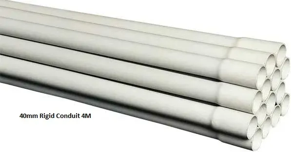 40mm Rigid Grey Conduit 4 Metre Length