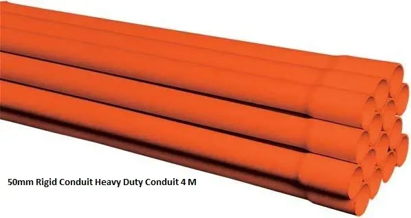 50mm Rigid Orange Heavy Duty Conduit 4 Metre Length
