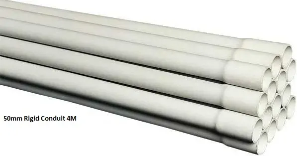 50mm Rigid Grey Conduit 4 Metre Length