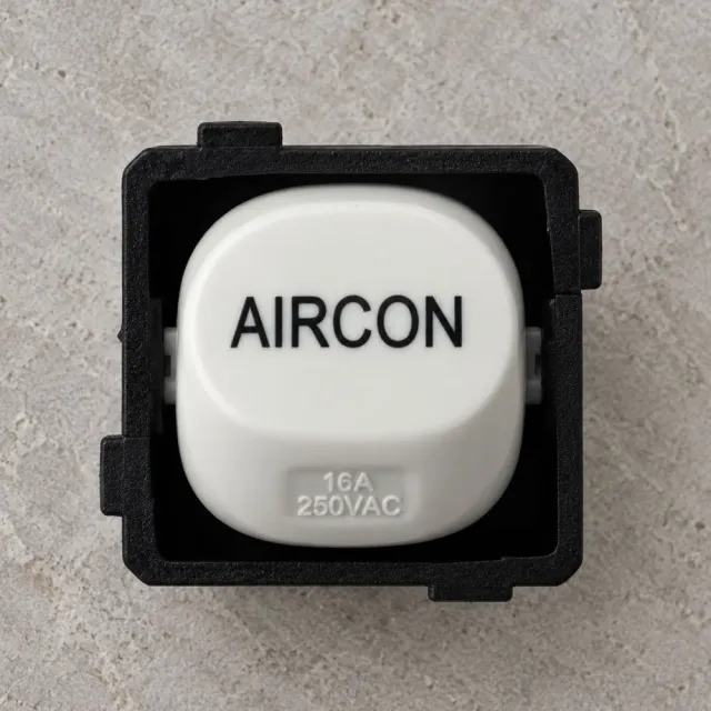 Highline 16 Amp Mech Labelled AIRCON" - S16A-AIRCON White"