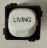 Highline 16 Amp Mech Labelled "LIVING" - S16A-LIVING White