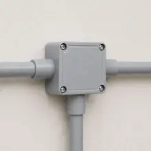 32mm Three Way Junction Box Grey - HIGHLINE S32JBOX3WAY