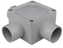 32mm Three Way Junction Box Grey - HIGHLINE S32JBOX3WAY