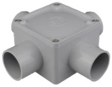 32mm Four Way Junction Box Grey - HIGHLINE S32JBOX4WAY