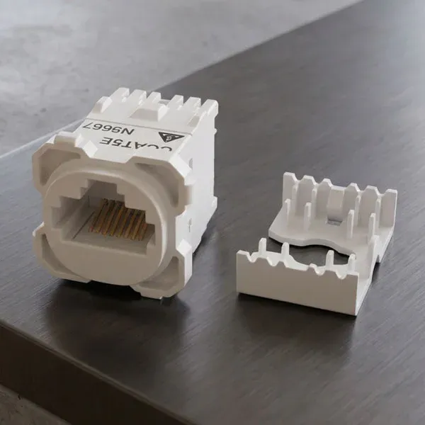 Highline Cat5e Data Jack White Fits Clipsal, QCE, Connected, HPM Grid Plates