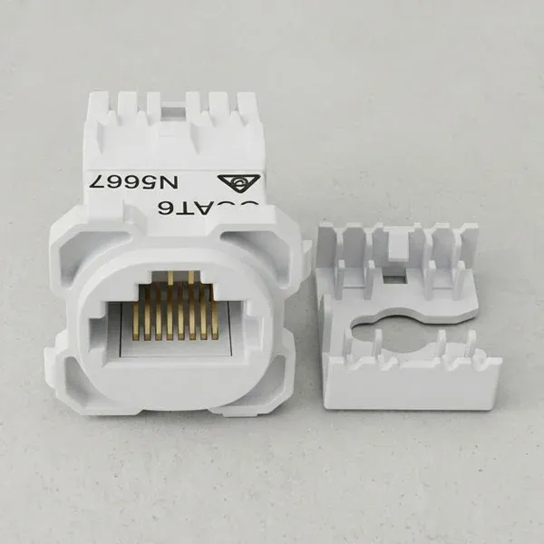 Highline Cat6 Data Jack White Fits Clipsal, QCE, Connected, HPM Grid Plates