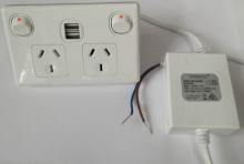 Highline Double Power Point 10 Amp WITH TWIN USB A+C Fast CHARGER  - WHITE - SGPO2X+SUSB-WHITE