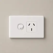 Highline Single Power Point 15 Amp - White - SGPO1/15
