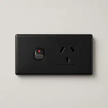 Highline SINGLE Power Point 15 Amp - BLACK - SGPO1/15B