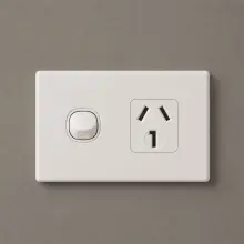 Highline Single GPO Power Point 25 AMP WHITE - SGPO1/25