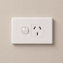 Highline Single Power Point 10 Amp - White - SGPO1