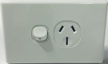 Highline Single Power Point 15 Amp SLIMLINE - White - SGPO1S/15