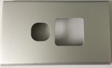Highline Single Power Point 10AMP &amp; 15AMP Matt Silver Cover - SGPO1/SC