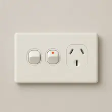 Highline Single Power Point with Extra Switch 10 Amp - White - SGPO1X