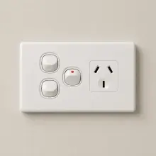 Highline Single Power Point with 2 Extra Switch 10 Amp - White - SGPO1XX