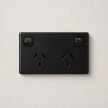 Highline Double Power Point 10 Amp - BLACK - SGPO2B