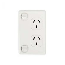 Highline VERTICAL Double Power Point 10 Amp - White - SGPO2V