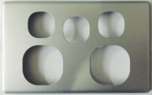 Highline Double Power Point With Extra Switch 10 Amp SLIMLINE - Matt Silver Cover - SGPO2XS/SC